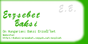 erzsebet baksi business card